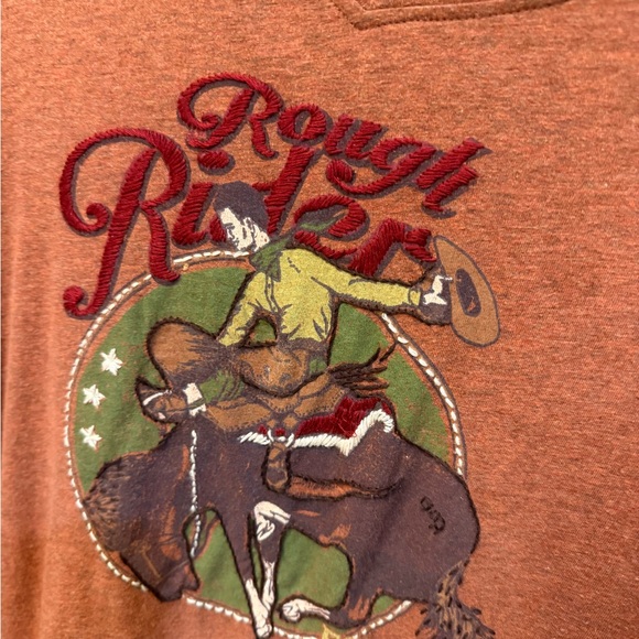 Double D Ranch Rust Rough Rider Graphic Long Sleeve Tee - Picture 1 of 8
